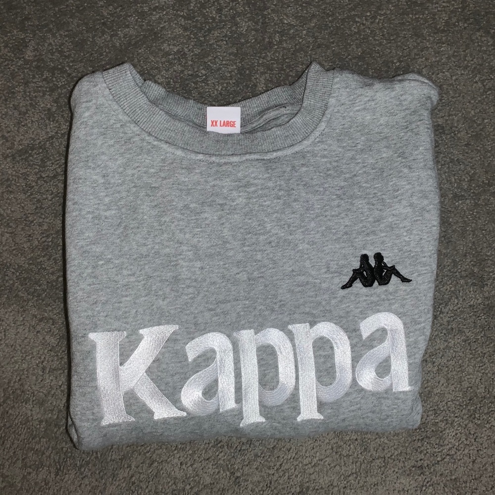 Heather grey authentic Kappa crewneck with pockets